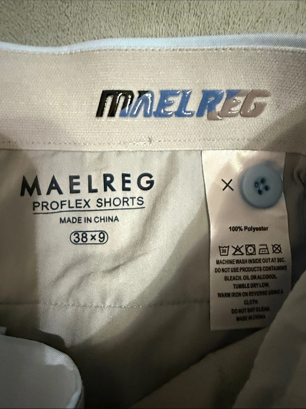 MALE REG Light Blue Flat Front Performance Shorts by MALE REG